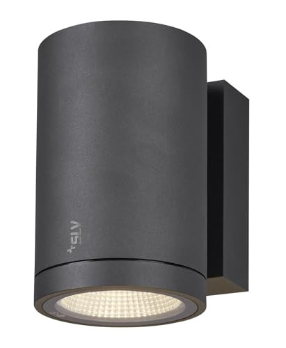 SLV Enola Round M LED wandopbouwspot voor tuin en terras, antraciet, IP65