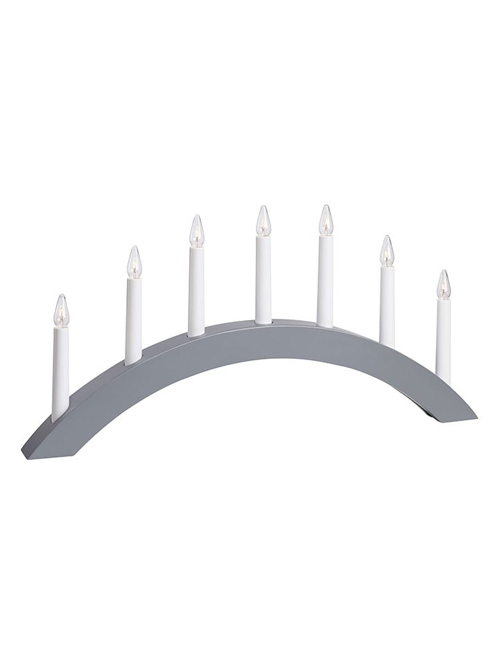 Marksljöd Adventsleuchter "Atle" in Grau - (B)55,5 x (H)27 cm - onesize