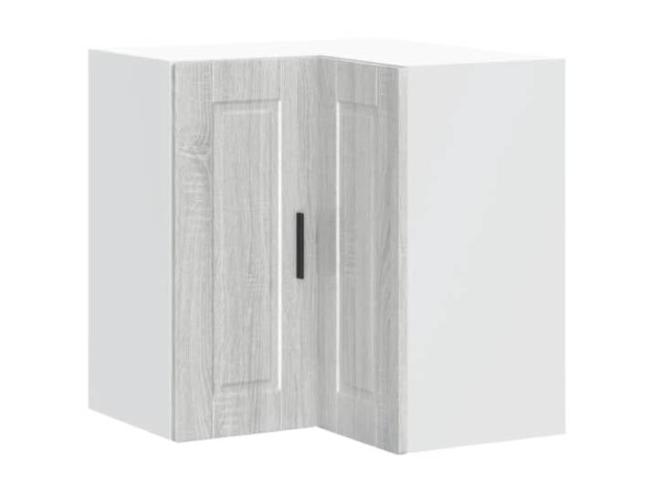 Helloshop26 Eckschrank für die Küche, modernes Design, Optimierung des Raumes, 57 x 57 x 60 cm, aus Holz, Grau, 02_0050408