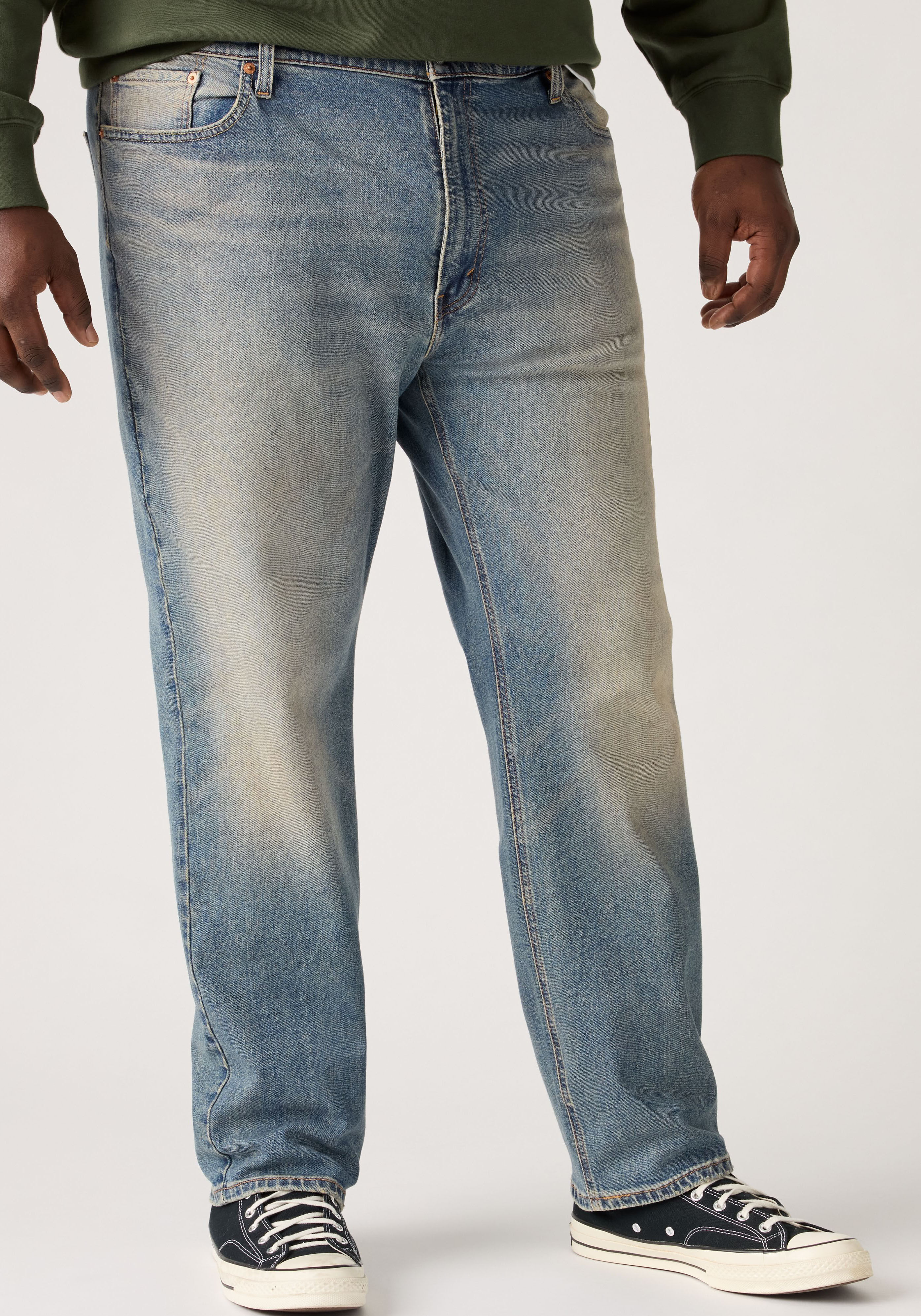 Regular-fit-Jeans LEVI'S PLUS "541 TAPERED", Herren, Gr. 40, Länge 34, 541 ath taper b, t lost in time adv, Denim/Jeans, Obermaterial: 70% Baumwolle, 28% Lyocell, 2% Elasthan, regular fit knöchellang, Jeans Regular-fit-Jeans, im Five-Pocket Style 541 ath 