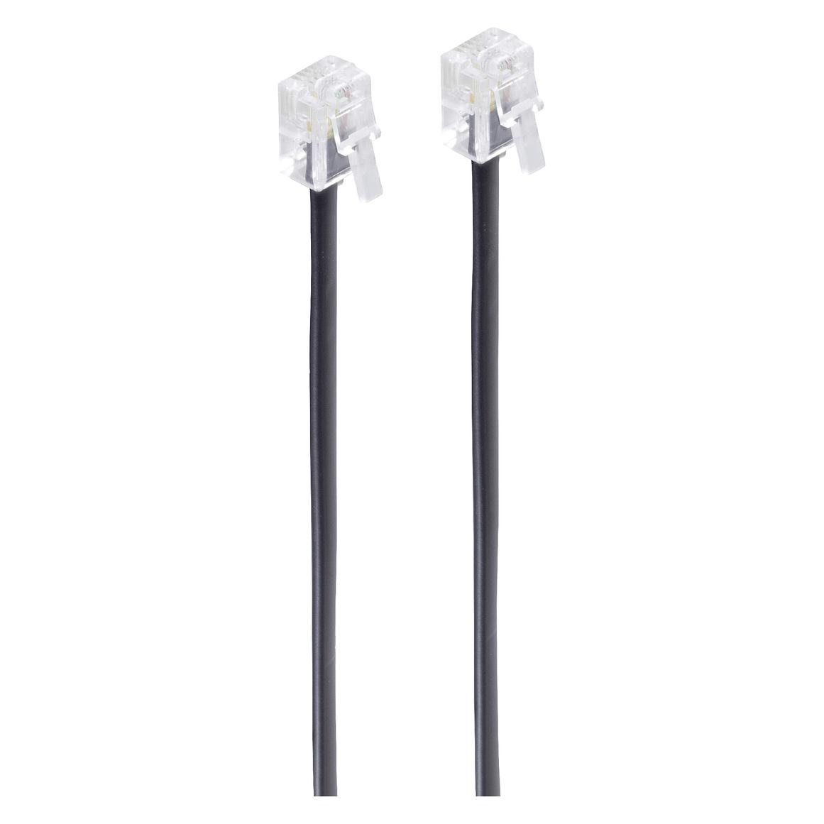 Shiverpeaks -BASIC-S--Modular-Kabel, Western-Stecker 6/4 auf Western-Stecker 6/4, schwarz, 4-adrig, 6,0m (BS70086)