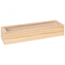 Bartl Holzbox mit Glasdeckel 31x8,5x6 cm 292301