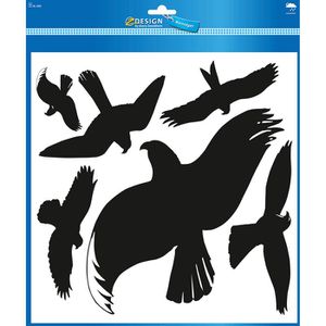 Zweckform Hinweisetiketten 4485, Warnvögel, 280 x 285mm, selbstklebend, wetterfest, 6 Stück