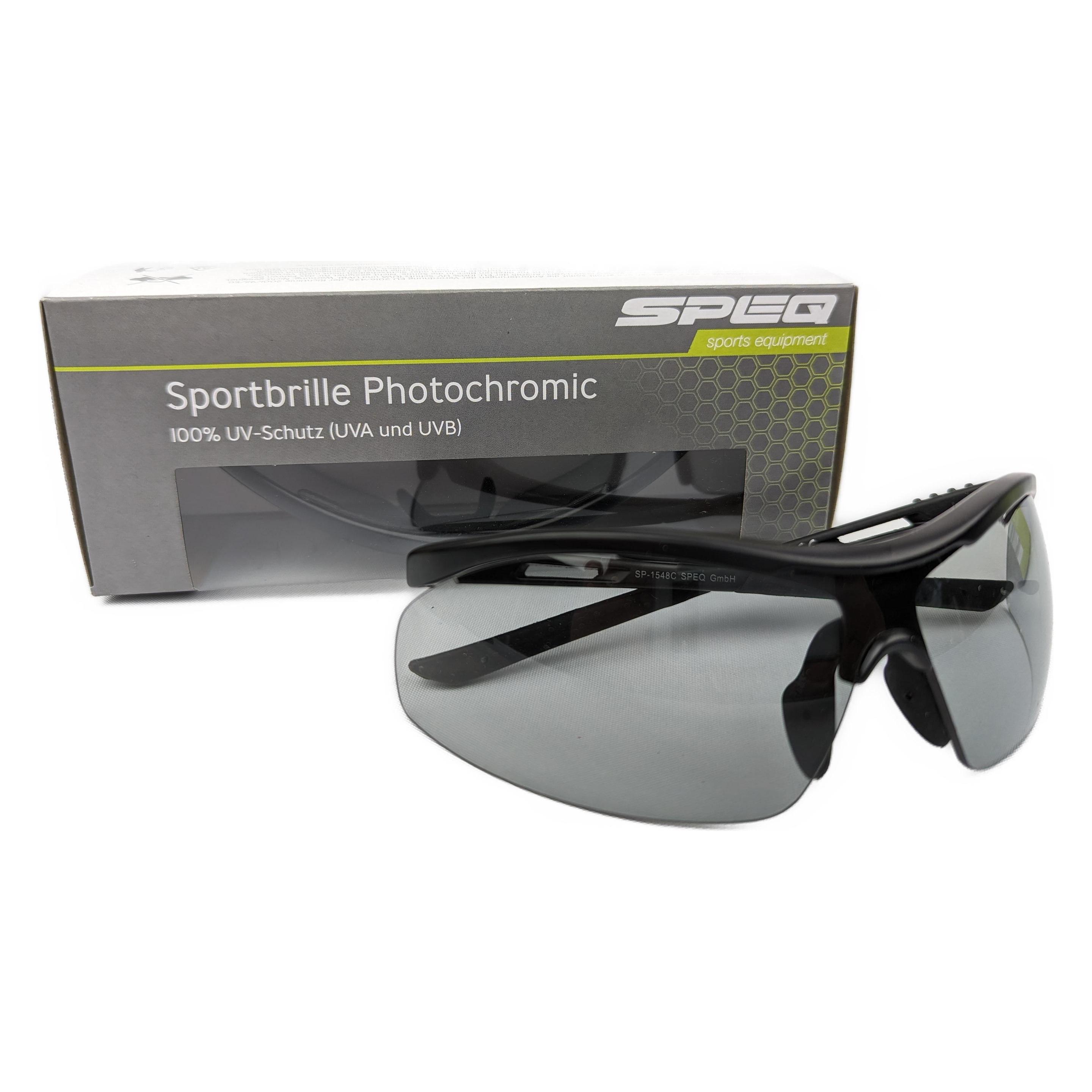Speq Sportbrille Photochromic SP-1548C, selbsttönendem Glas f. Fahrrad, Motorrad, Skiesport (black) (Black) (58047835)