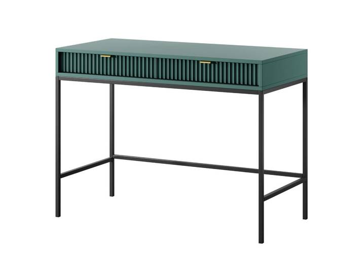 Komodee Schminktisch Nanaimo Toa1-2S Profilierte Fronten, Grün, Metall, 104x77x50 cm, Schlafzimmer, Schminktische