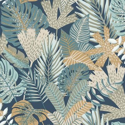 Veer Decor Jungle Canopy Navy Peel & Stick Wallpaper