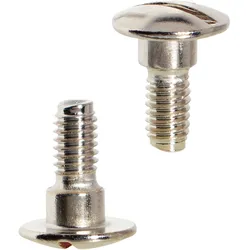 100 Schrauben für Buchschrauben, 7,5 mm + 3 mm, vernickelt, 100 Stück, Metall, silber