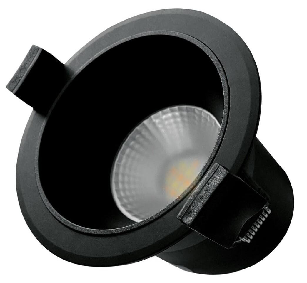 Brightium LED-ring inbouwmodel 7 watt zwart met instelbare kleurtemperatuur (CCT) en anti-interferentie