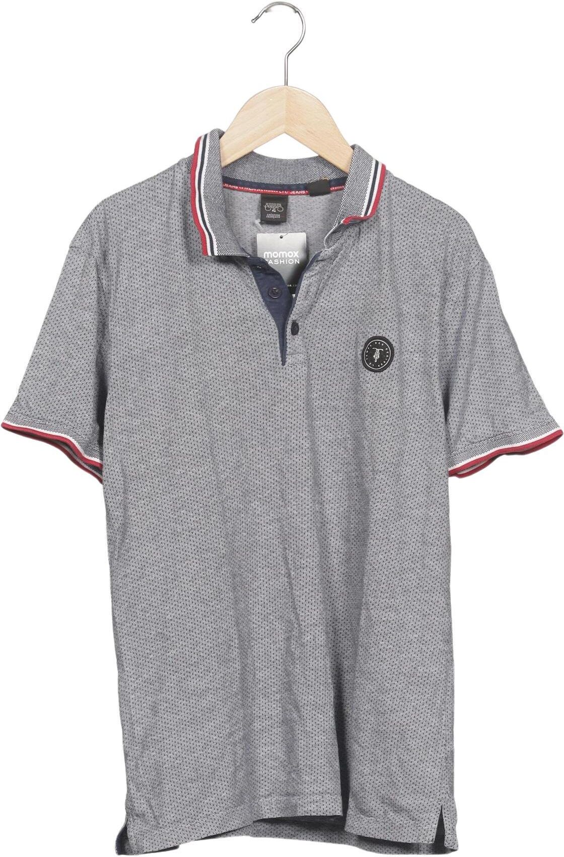 le temps des cerises Herren Poloshirt, Grau, Gr. M, Baumwolle - Second Hand