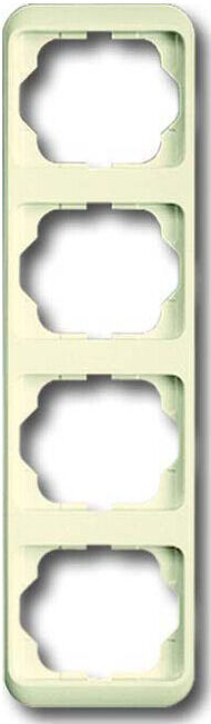 Busch-Jaeger Cadre 4-fach alpha 1734-22G éléphant/blanc, vertical (2CKA001754A3773)