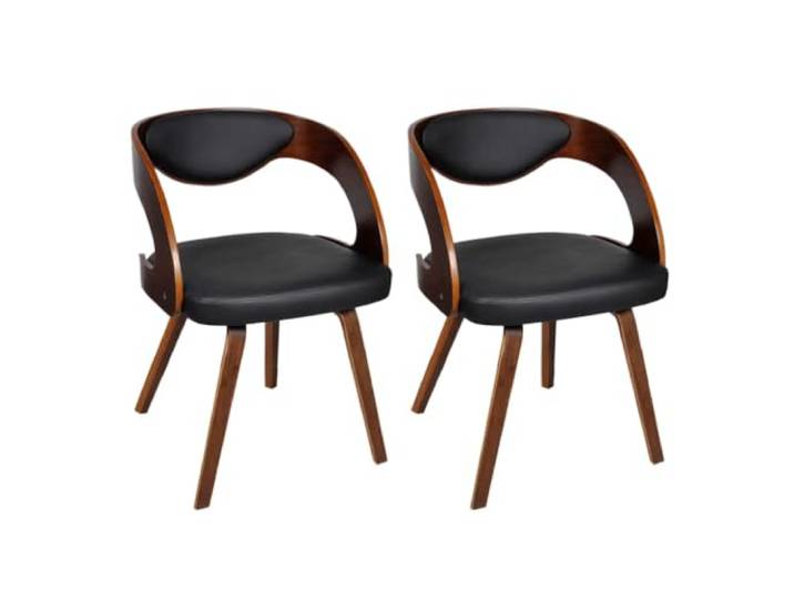 Coespram Esszimmerstühle 2er Set Braun Polsterstuhl aus Sperrholz Ergonomische Polstersessel im 2er Pack für Küchen, Esszimmer und Arbeitszimmer mit belastbarem Sperrholzrahmen.