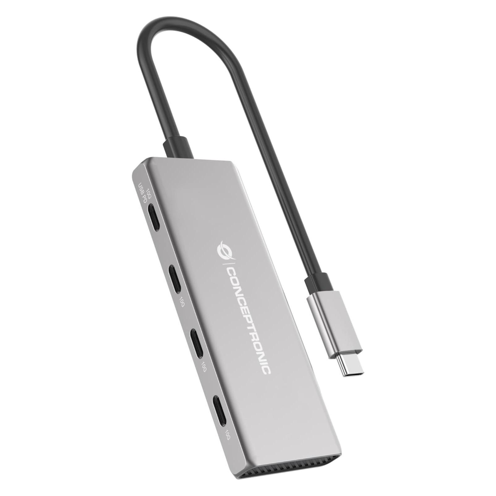 Conceptronic 4 Port USB-Hub (USB-C, 4 Ports) (HUBBIES16G)