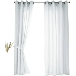 VORHANG 2ER SET BERLIN HxB 225x140cm Weiß