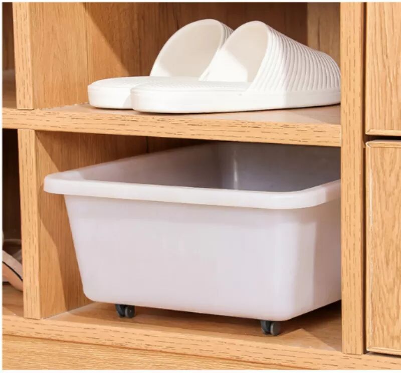 INF Roulettes pivotantes autocollantes, mini roulettes pour bacs de rangement Blanc