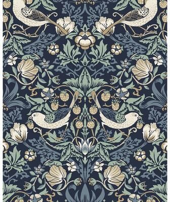 Seabrook Designs Fragaria Garden Non-Woven Unpasted Wallpaper