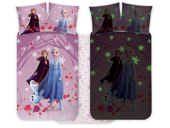 Frozen Babydekbedovertrek 100x135 + Kussensloop 40x60 Katoen Gloeit Donker
