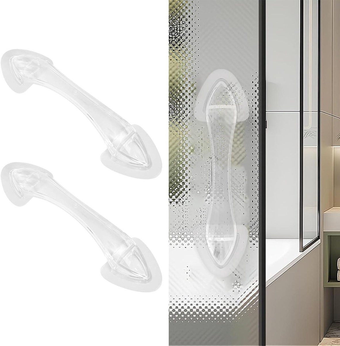 Set van 4 zelfklevende acryl knop handgrepen voor meubels - Transparant