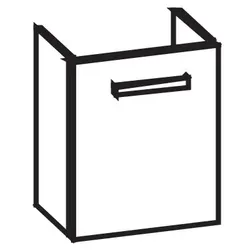 Artiqua 413 Waschtischunterschrank für Xeno 126240, 126245, Stahlgrau Metallic, 413-WUT-K63-R-7141-8 413-WUT-K63-R-7141-88