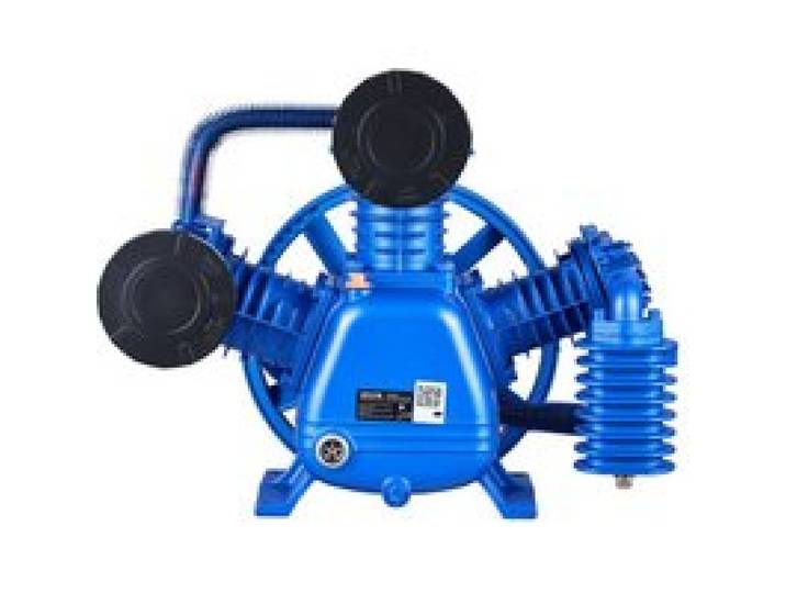 VEVOR Luftkompressor Pumpenkopf 5PS 12bar Druckluft Aggregat 3 Zylinder, Kompressoraggregat für Werkstatt & Garage, Ersatzkopf aus Gusseisen, Zweistufig, 422 L/min Luftdurchsatz, mit Riemenscheibe