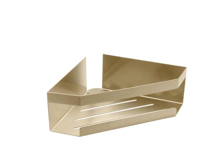 Schöner Wohnen Duschablage, Goldfarben, Metall, eckig, 28.5x8x18 cm, Badaccessoires