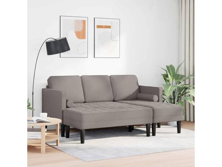 KTHLBRH Set Ecksofa, Taupe, 5-Sitzer, Polyester Modular, Struktur aus Holz, flache Armlehnen, einfache Montage, 550 kg