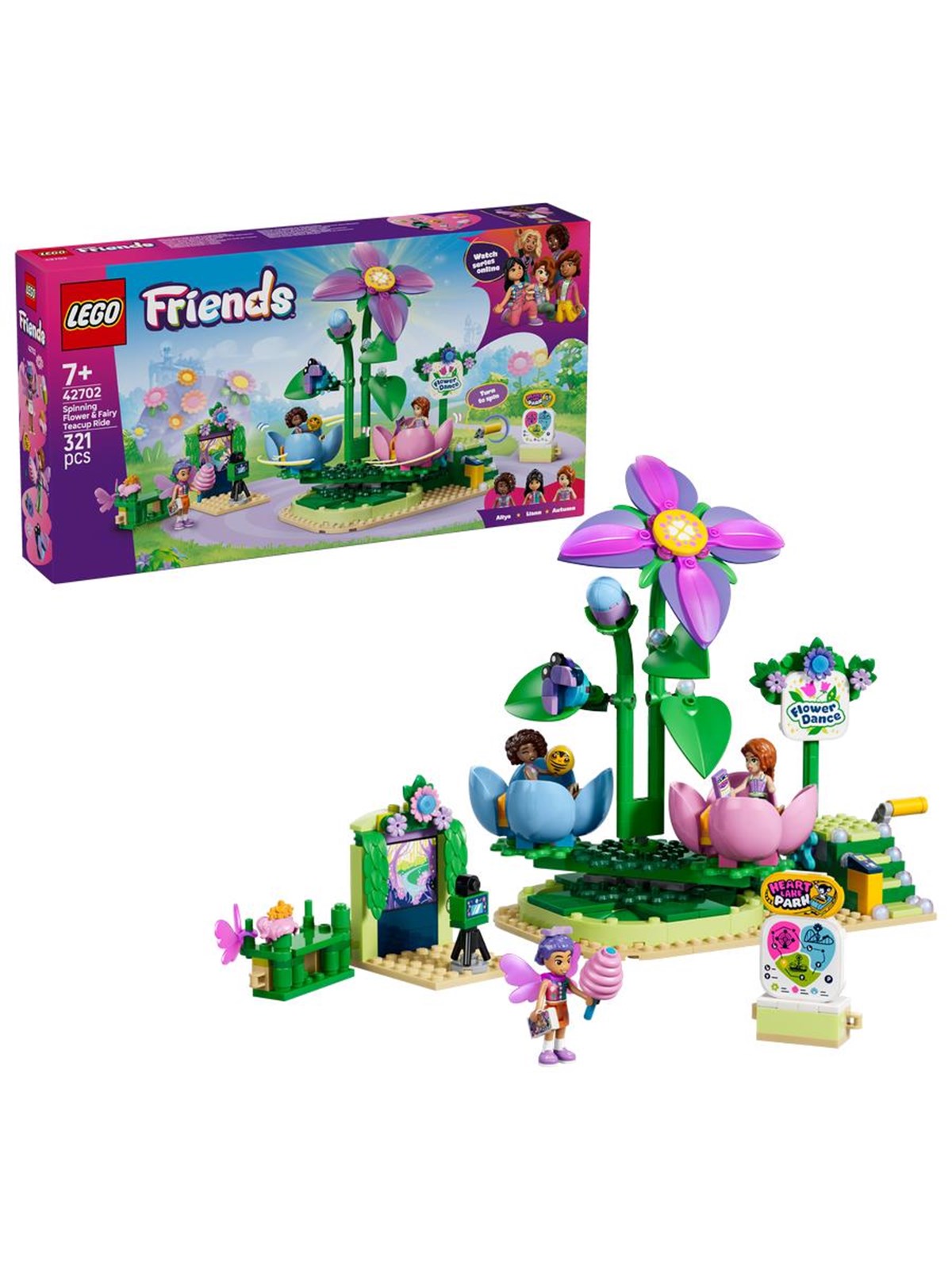 LEGO Friends 42702 Feentassen-Karussell mit Blumendeko