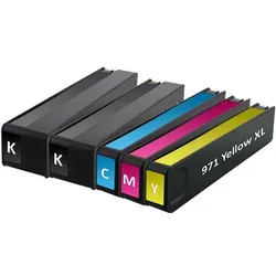 Druckfuxx, Druckerpatrone, 5x TINTE PATRONEN für HP 970XL+971XL OfficeJet Pro X451DW X476DW X551DW X576DW