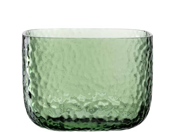 Leonardo Home Martello Vase, 1 Stück, vielseitige Vase, stilvolles Dekorationsstück mit haptischer Oberfläche, Zeitlose Pflanzenschale, einzigartige Blumenvase, Höhe 13 cm, grün, 033200