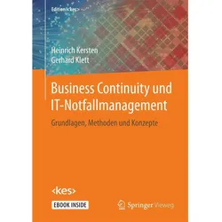 Business Continuity und IT-Notfallmanagement, Fachbücher von Heinrich Kersten, Gerhard Klett