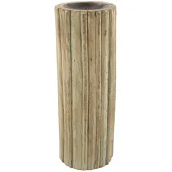 Chic Antique Grimaud Kerzenständer aus Recyclingholz, H46/Ø 17 cm natur