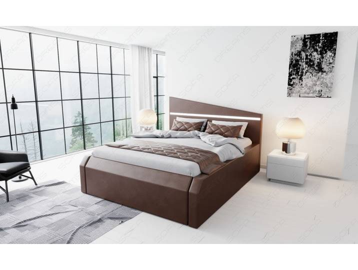 Wasserbett Nelassa mit LED im Kopfteil