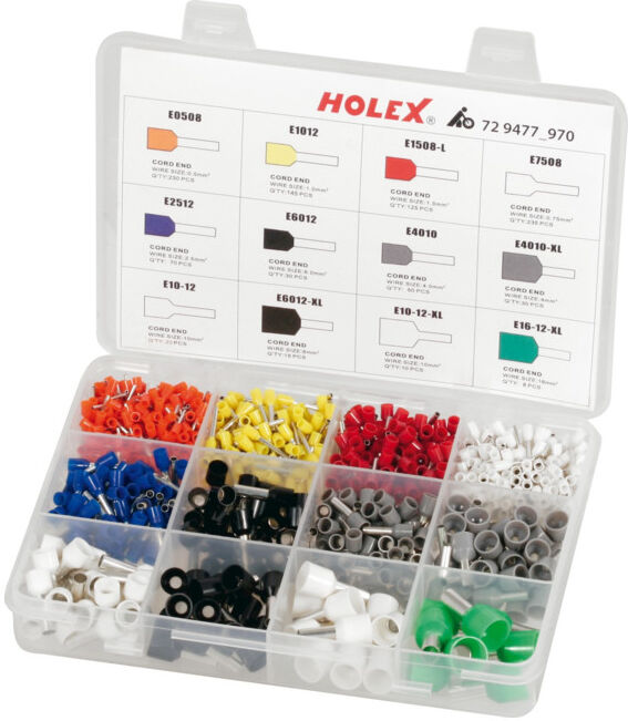 HOLEX Assortiment d’embouts de câbles, sans pince à sertir 970 (729477 970)