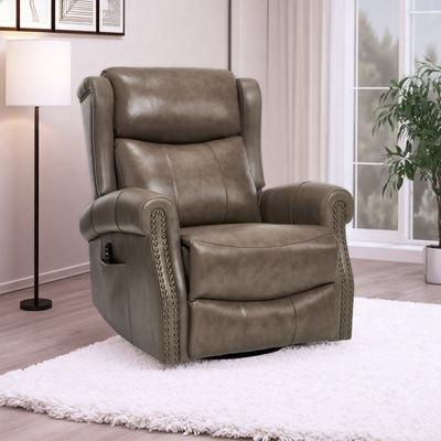 Manual Recliner Chair with Rocker & Swivel, Heat & Massage Features