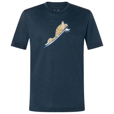 super.natural - Kid's Duck Dive Tee - Merinoshirt Gr 110 blau/ various