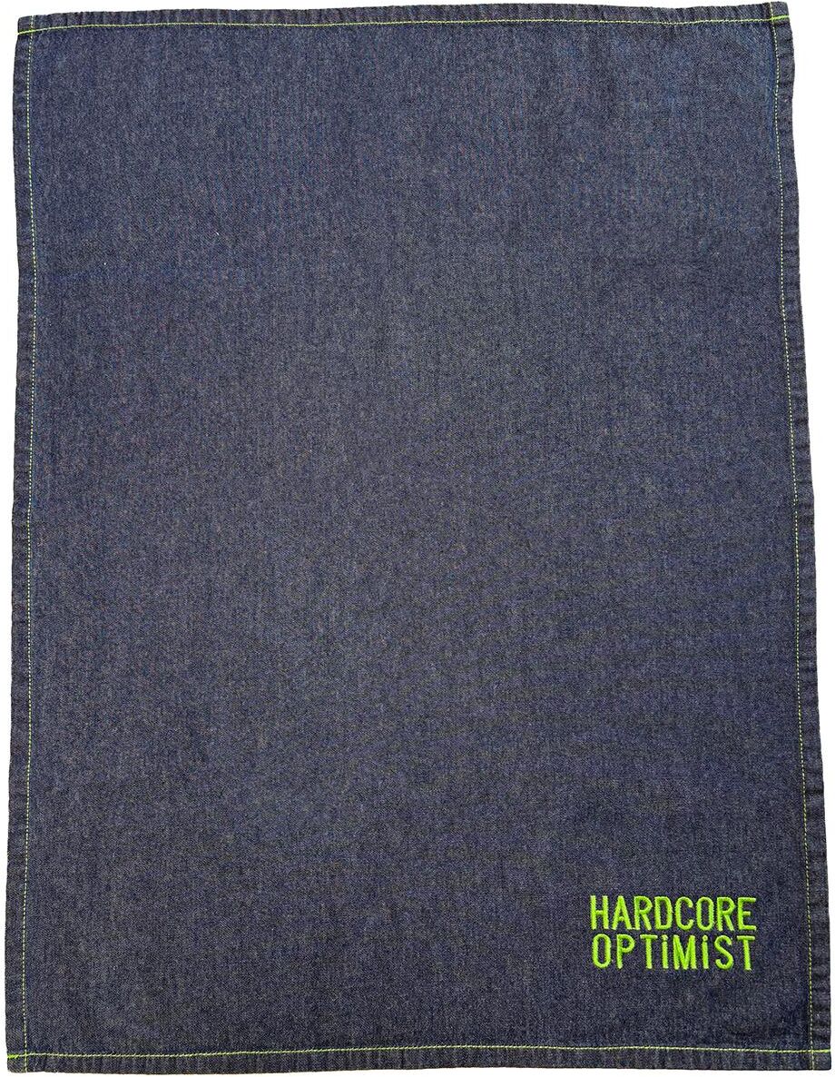 Geschirrtuch PAD "Denim Hardcore Optimist", blau, B:70cm L:50cm, Geschirrtücher, Geschirrtuch blau 2, Baumwolle