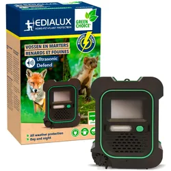 Edialux, Tiervertreiber, Ultrasonic Defend - F?chse & Marder, max. 200m?, mit Blitz