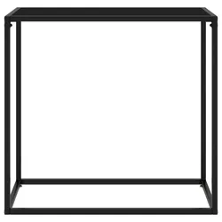 vidaXL Konsolentisch Schwarz 80x35x75 cm Hartglas