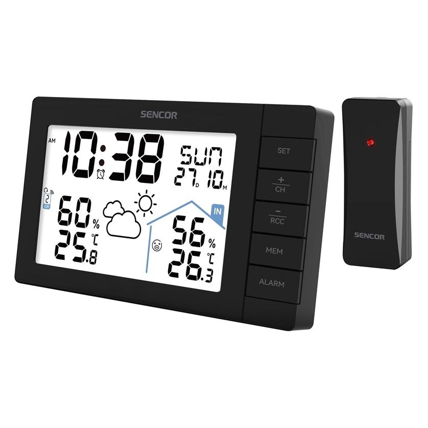 Sencor SWS 3200 schwarz / Wetterstation / LCD / Funksensor (8590669379286)
