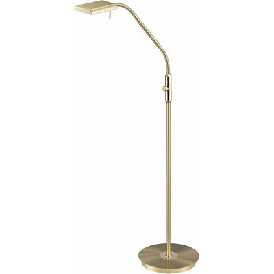 TRIO LEUCHTEN LED Stehlampe "BERGAMO", grau (messingfarben), 1, H: 135cm, Leuchten, Sensordimmer,Flexibel, LED Stehlampe