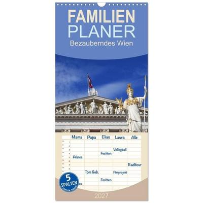 Familienplaner 2027 - Bezauberndes Wien mit 5 Spalten (Wandkalender, 21 x 45 cm) CALVENDO