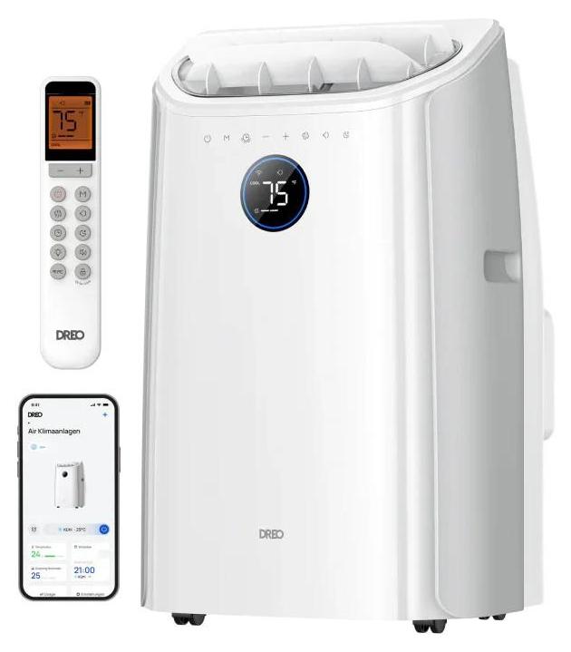 Dreo 515S, Einteilige mobile Klimaanlage, Kühlung, Ventilierend, 10000 BTU/h, 1,5 l, 65 dB, Digital