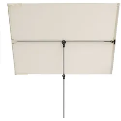 doppler Balkonblende ACTIVE 180 x 130, Stahl Silber / Polyester 180 g/m2 Natur