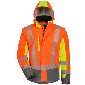 elysee Arbeitsjacke ATANAS Softshelljacke, 22733-1, Warnschutzjacke, signalorange, wasserdicht, Gr. M