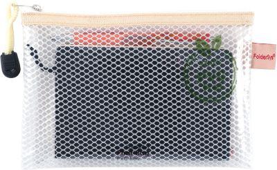 Reißverschlussbeutel FolderSys, Halteschlaufe & Kordel, PVC-frei, Kunststoff transparent, Format A5, 10 Stück