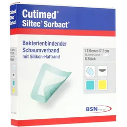 Cutimed Siltec Sorbact B PU-Verb.17,5x17 6 St