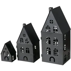 Boltze Laterne Dover, 3er-Set, Schwarz