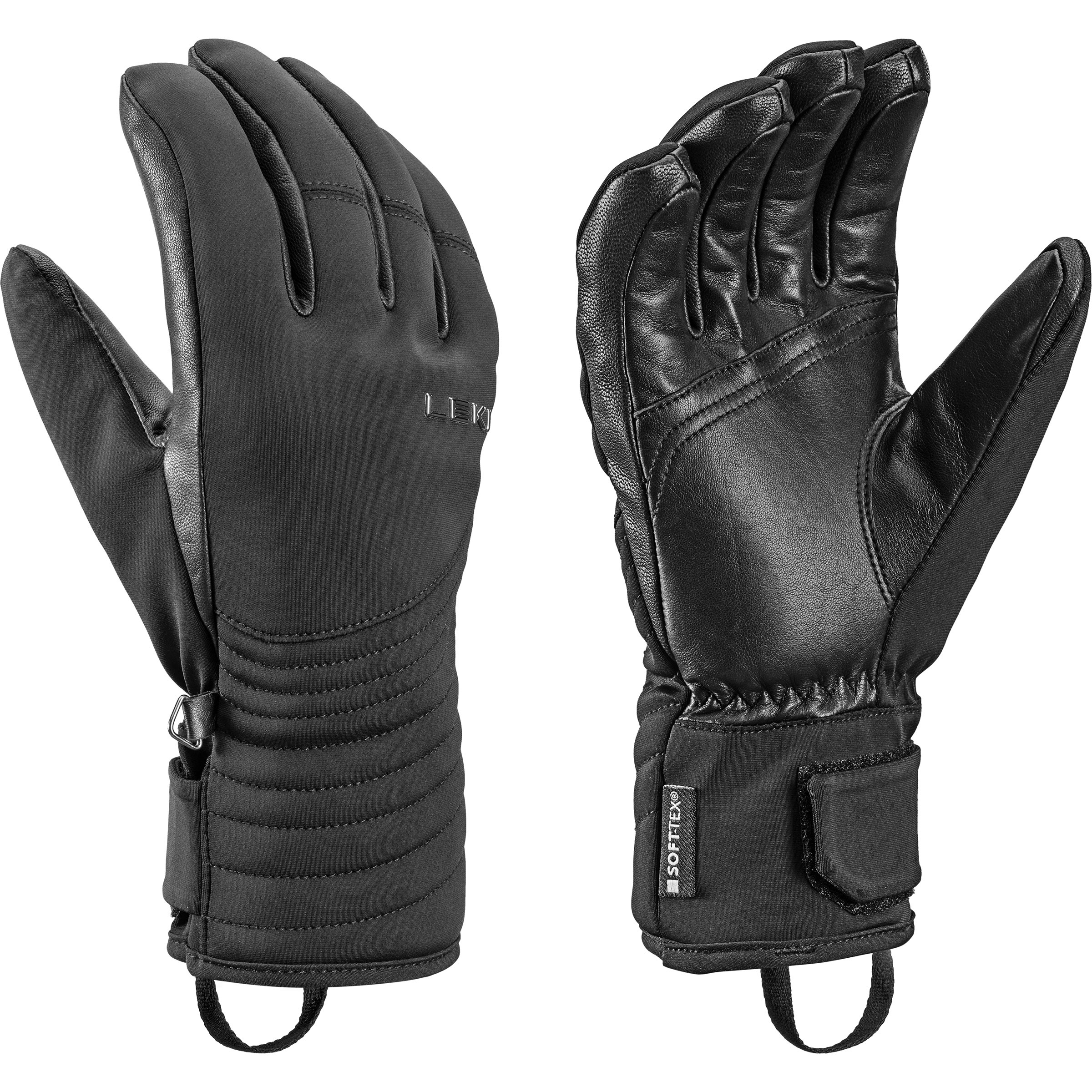 Leki Vallarta Base Zero Damen Skihandschuhe schwarz Größe 6 Skifahren Elastisch Wasserabweisend