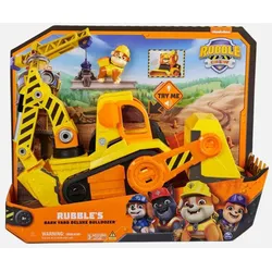 Rubble & Crew Großes - Planierraupen -Baufahrzeug mit Licht- und Geräuscheffekten (Deluxe Fahrzeug) und Rubble-Figur - mehrfarbig
