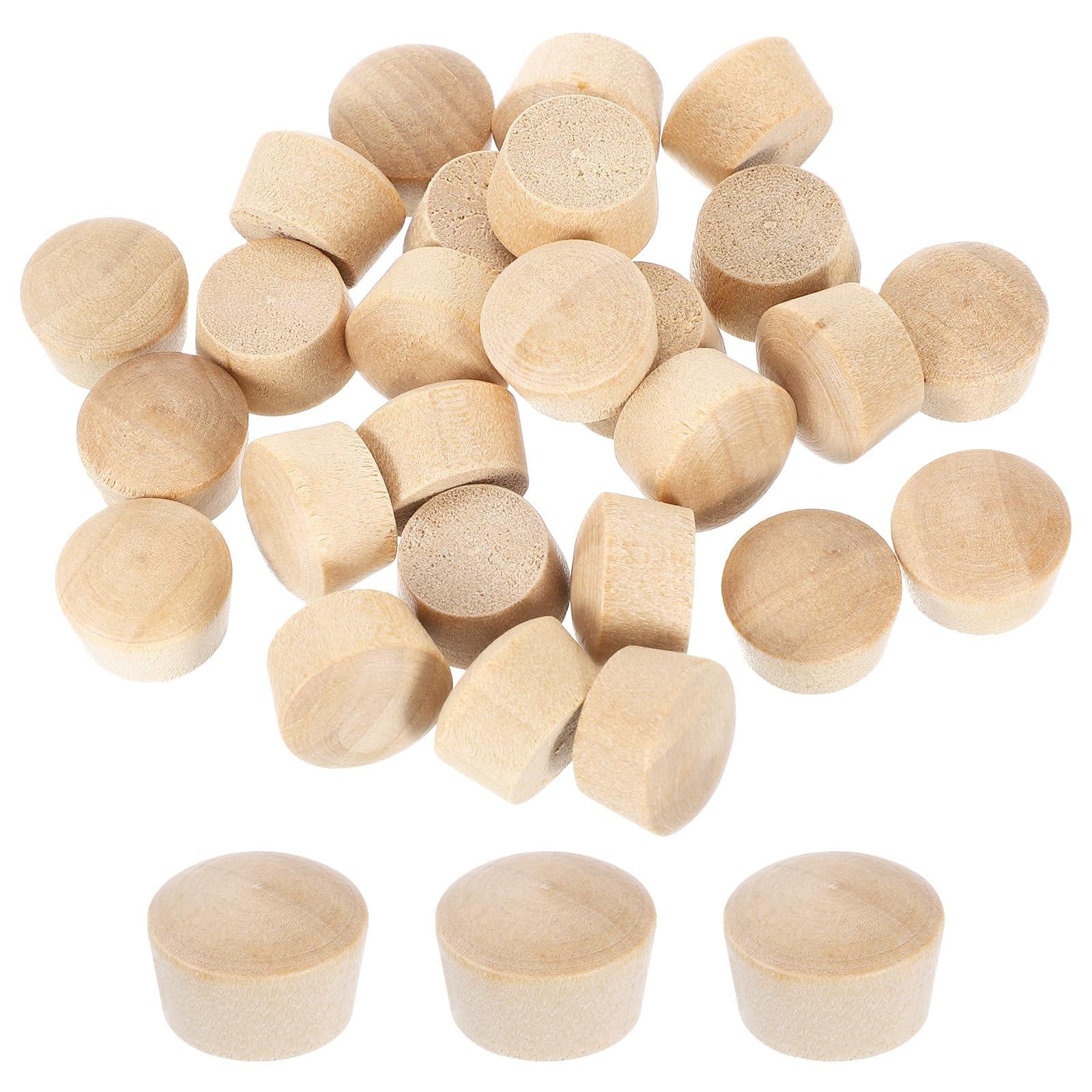Solidchoice Houten stoppluggen 26 stuks 12,5 mm voor meubels en handwerk