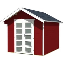 Skan Holz 28 mm Blockbohlenhaus Hengelo - schwedenrot
